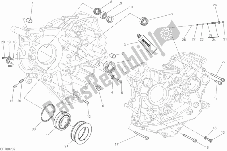 Tutte le parti per il Cuscinetti Del Basamento del Ducati Diavel Titanium 1200 2015